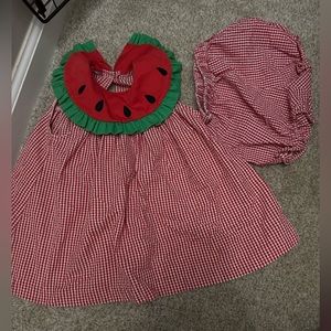 Vintage watermelon dress with bloomers